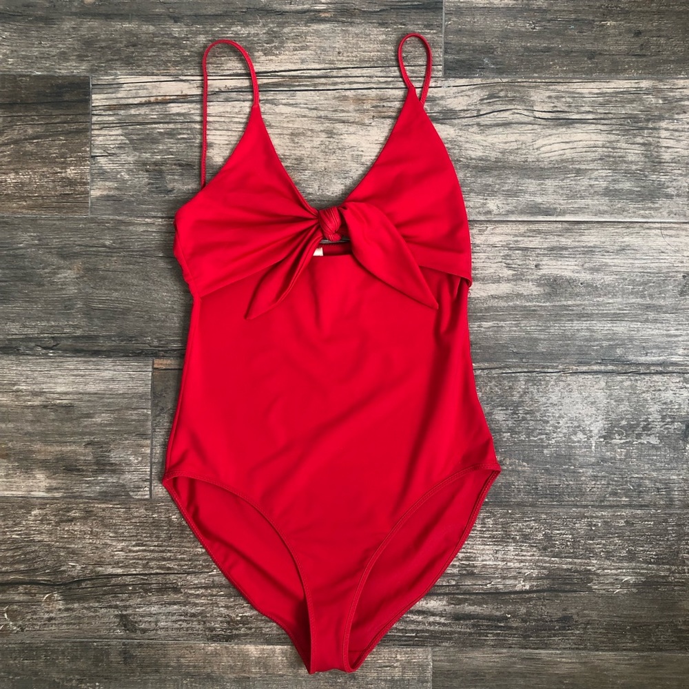 Wilfred Red One Piece Bathing Suit
